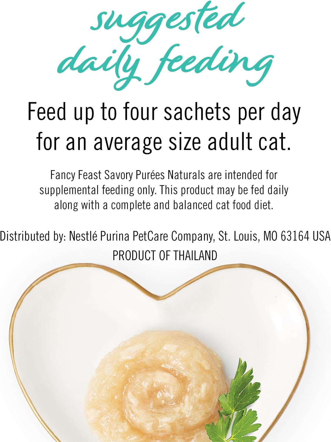 Back of packaging showing Fancy Feast treat nutritional details
