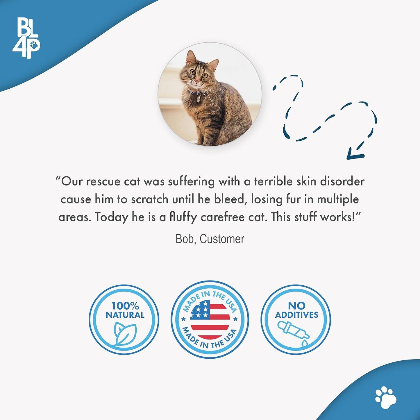 BestLife4Pets Cat Allergy Medicine packaging displaying natural immune support benefits for feline respiratory infections.