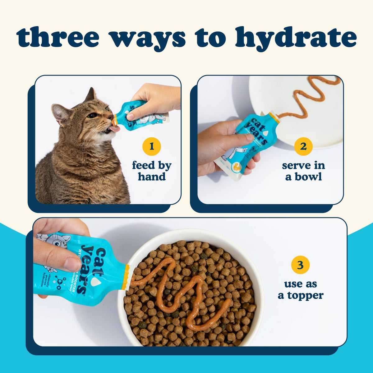 Cat Years Hydration Booster, Lickable Treat, Chicken & Tuna 28-Day Supply - Image 8