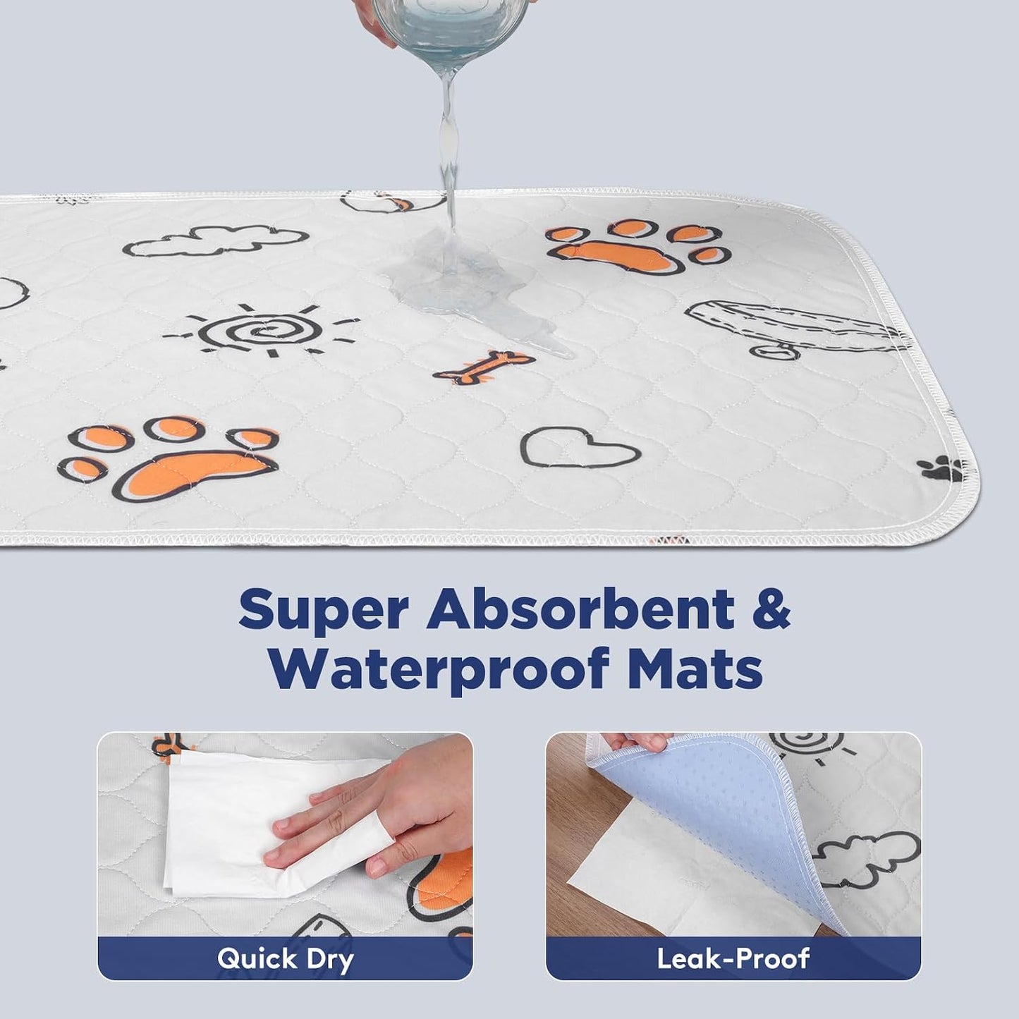 Close up of Furtime reusable puppy training pad texture