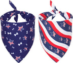 PTDECOR American Flag Dog Bandana 4th of July Dog Bandanas Reversible Triangle Patriotic Bandanas for Medium and Large Dogs Pets (Flag, Large) - Image 10