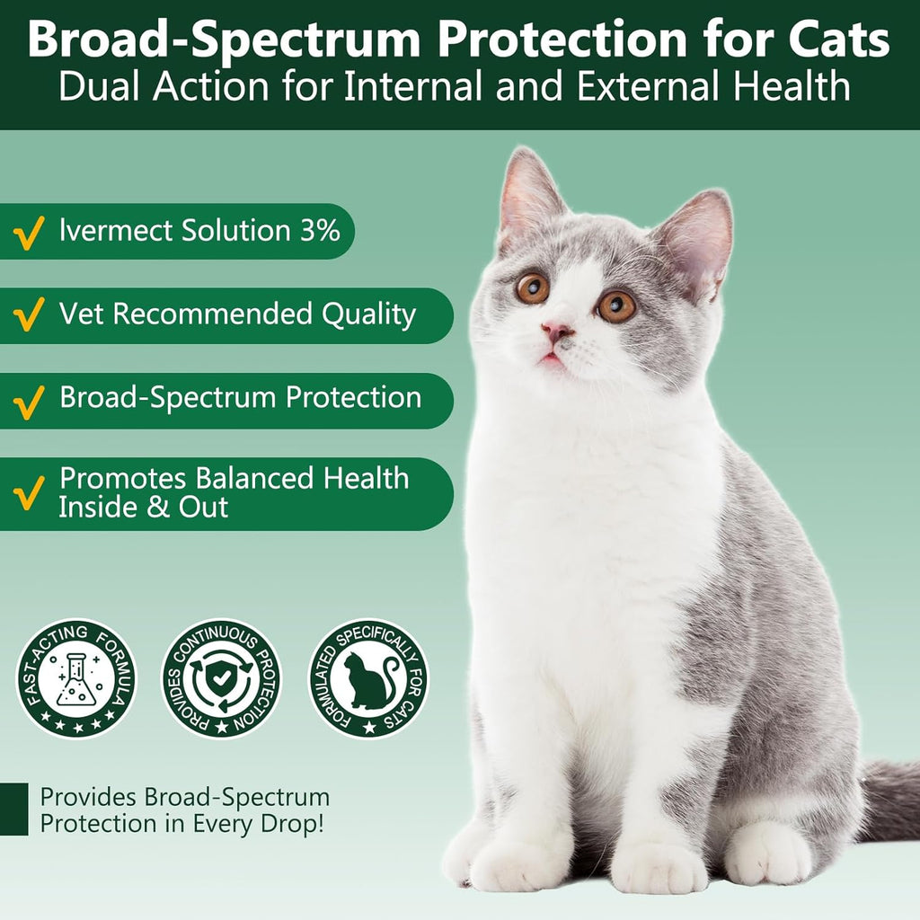 LuxeVib cat dewormer packaging showing natural internal balance support benefits