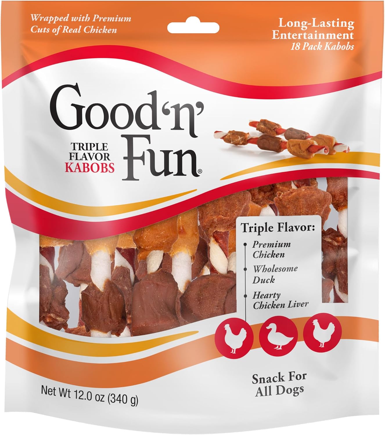 Good 'n' Fun Kabobs Long-Lasting Dog Treat, With Real Proteins, Beef Hide and Premium Chicken, Supports Dental Health, Mental Stimulation, 48 oz - Image 13