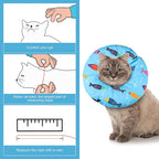 Libfrnt adjustable cat donut recovery cone side view on a kitten