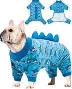 CuteBone Dinosaur Costume Dog Pajamas, Stretchy Spandex Crystal Velvet Sleepwear Coat for Small Dogs, Soft & Warm Pet Outfit Clothes for Cold Weather, Cozy Pullover Design COSP05S - Image 14
