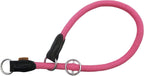 Durable braided nylon rope dog collar close up texture view.