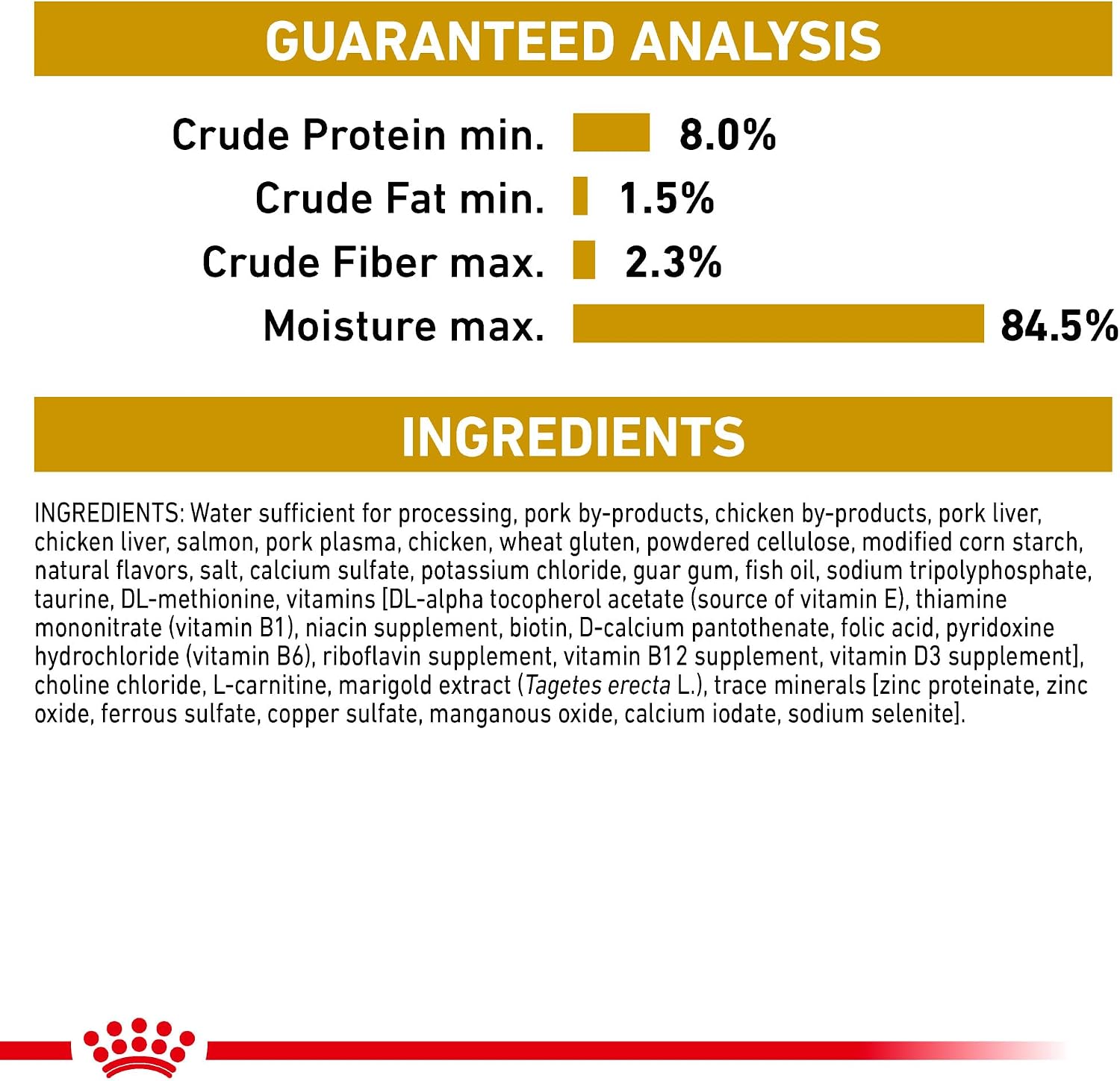 Royal Canin Urinary SO morsels in gravy wet cat food premium imported formula packaging text