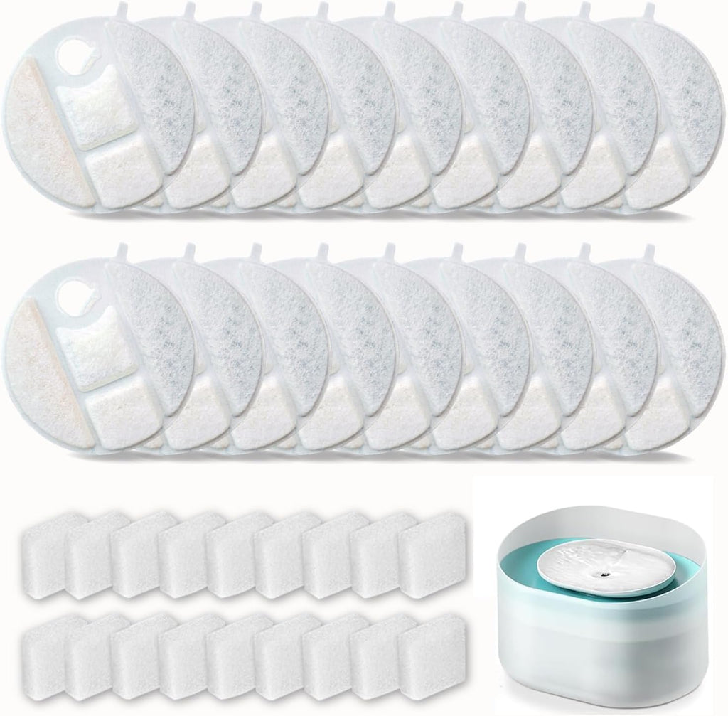 16 Pack Dog Water Fountain Replacement Filters for Petlibro Capsule Dog Fountain PLWF008,Pet libro filters with Replacement Pre-Filter Pump Sponges. - Image 9