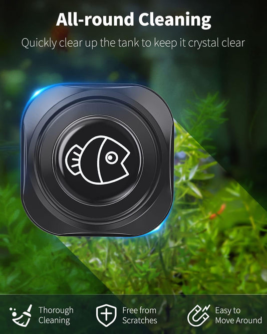 Floating fish tank magnet scraper tool for glass aquariums