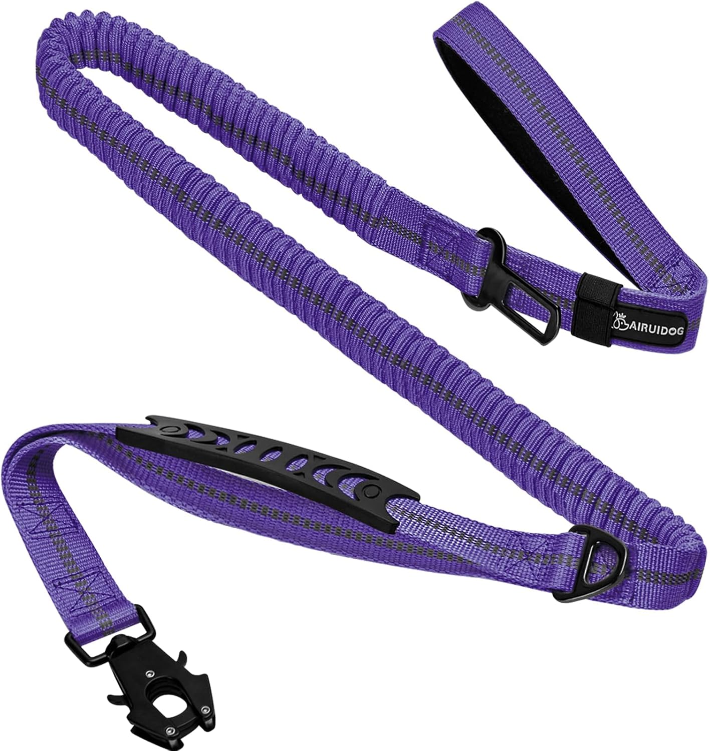 Heavy Duty Tactical Dog Leash, 4-6FT Shock Absorbing Tactical Leash with 2 Padded Handles, Metal Carabiner Clip,Car Seatbelt, Reflective Heavy Duty Leashes for Medium Large Dogs (Brown) - Image 13