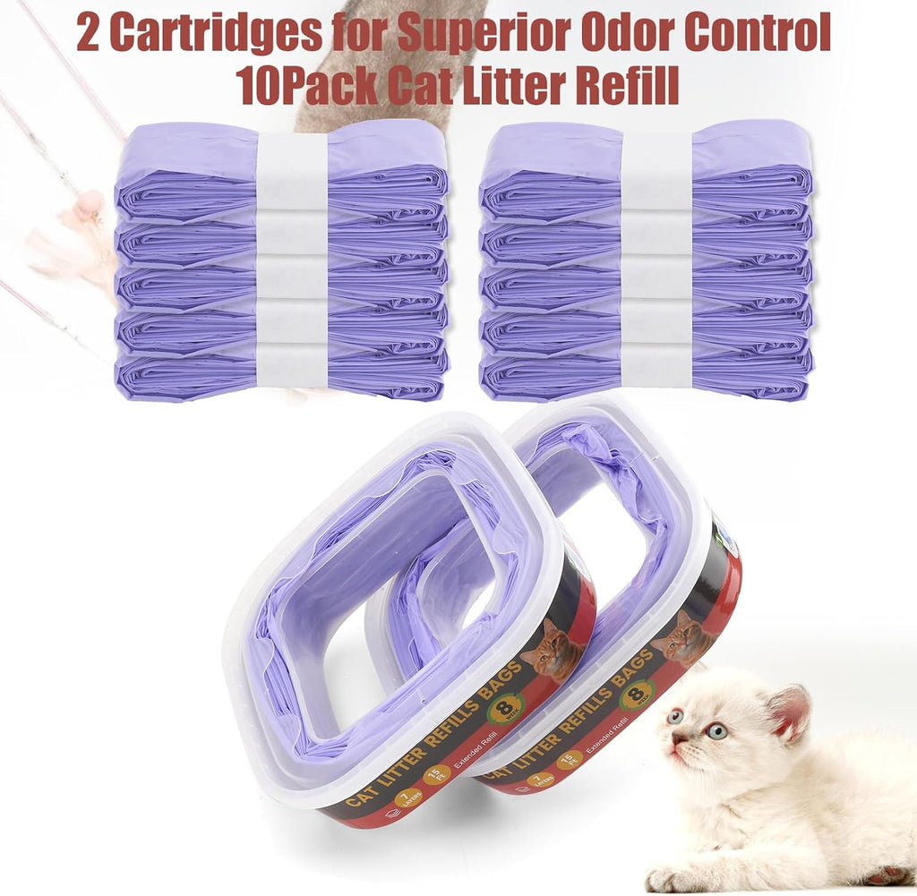 Hygienic cat litter continuous film roll installation guide visual