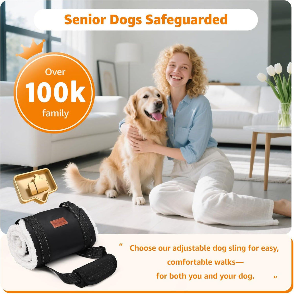 LOOBANI Portable Dog Sling for Back Legs, Hip Support Harness to Help Lift Rear for Canine Aid Old K9 Cruciate Ligament Rehabilitation - Image 9
