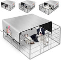 LYHNMW Dog Playpen Cover front view on an outdoor pet fence
