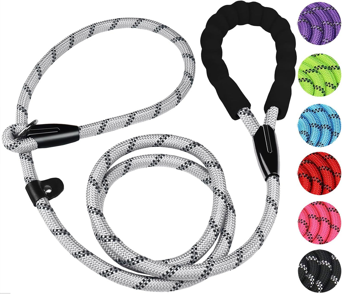 Dog Leash, 6 FT Heavy Duty Dog Leashes, Durable Premium Quality Strong Rope Slip Leash with Comfortable Padded Handle and Highly Reflective Threads for Small Medium and Large Dogs. (Black) - Image 15
