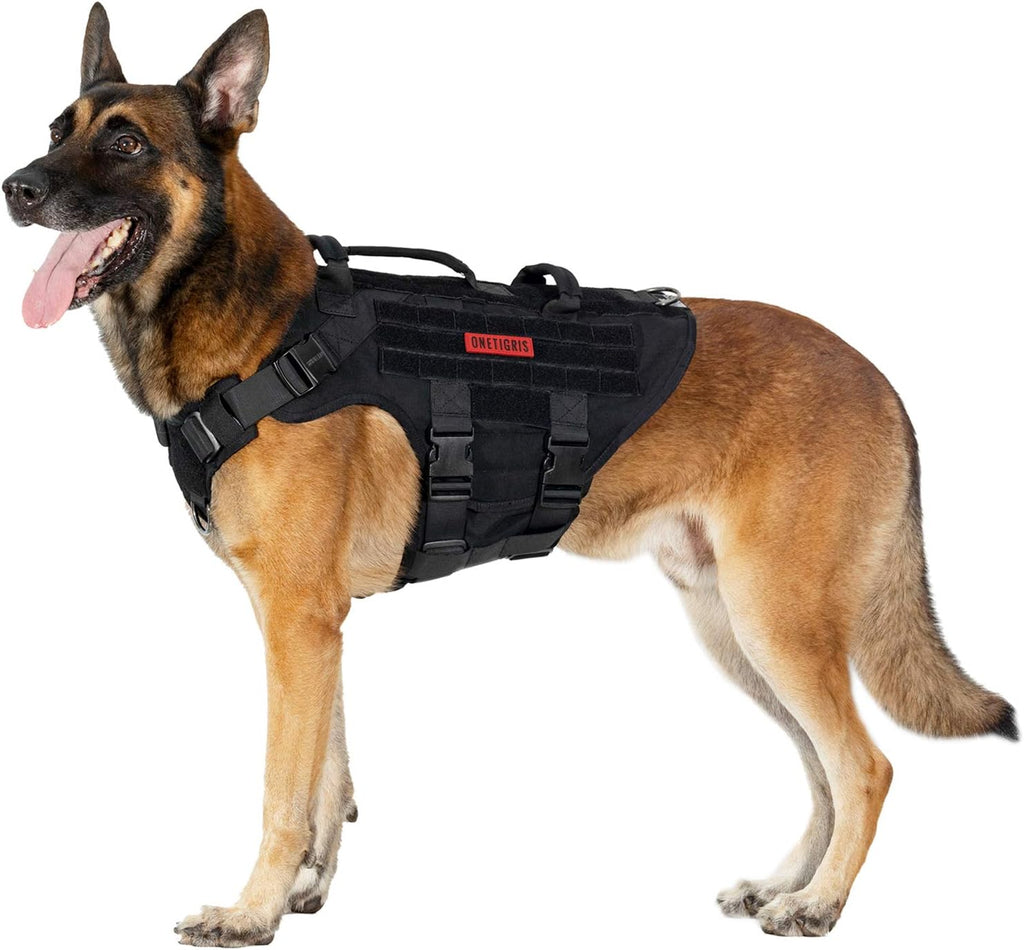 Adjustable straps on OneTigris nylon dog vest
