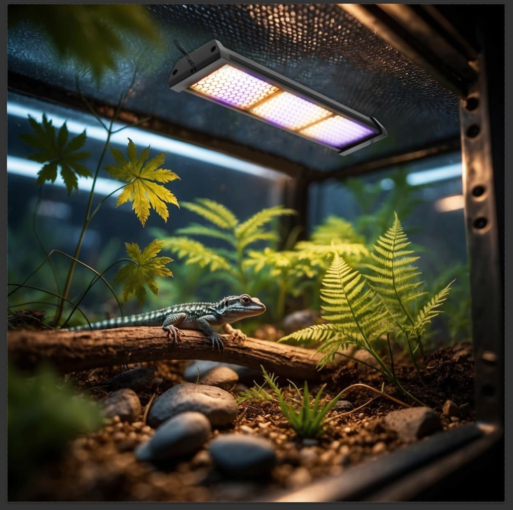 Eckpo dimmable reptile lamp packaging and included components