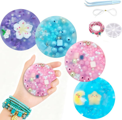 Pixnest Skin Picky Pads front view showing four colorful floral themed silicone sensory fidget toys with embedded beads.
