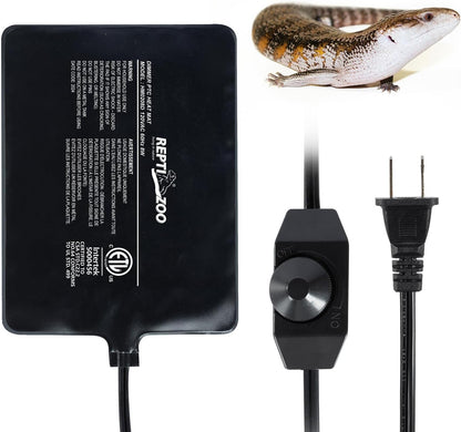 REPTI ZOO 8" X 12" Reptile Heat Pad 24W Fast Heating Pad with Adjustable Thermostat Reptile Heat Mat for Turtles/Hermit Crabs/Bearded Dragons/Leopard Geckos/Snakes/Lizards, and Seed Germination - Image 10