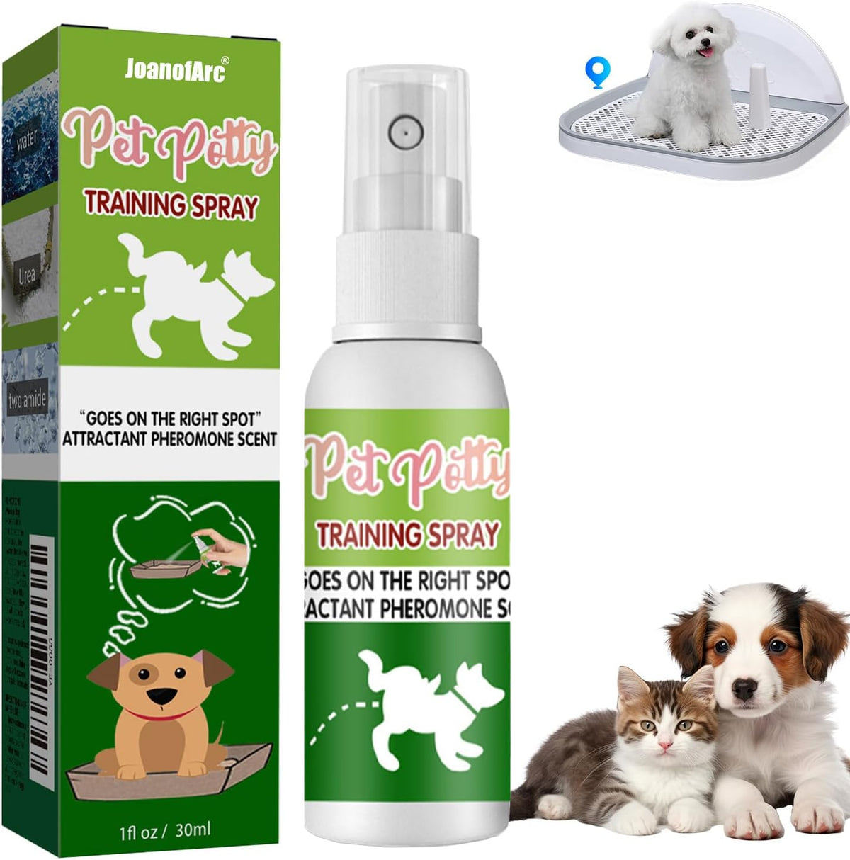 Joanofarc Potty Training Spray for dogs front view packaging