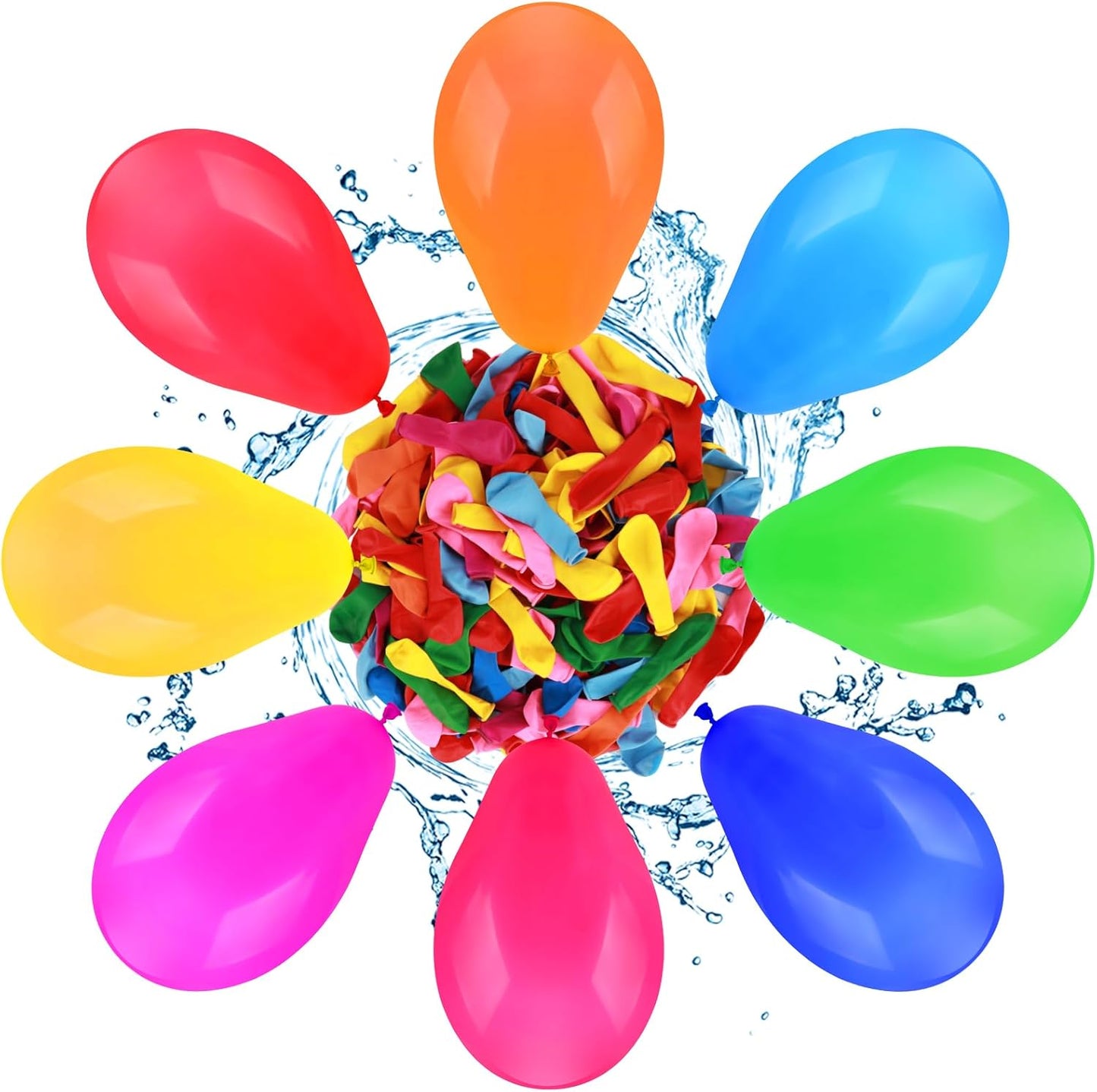 HAIYISHIYE small water balloons bulk pack front view showing colorful latex packaging.
