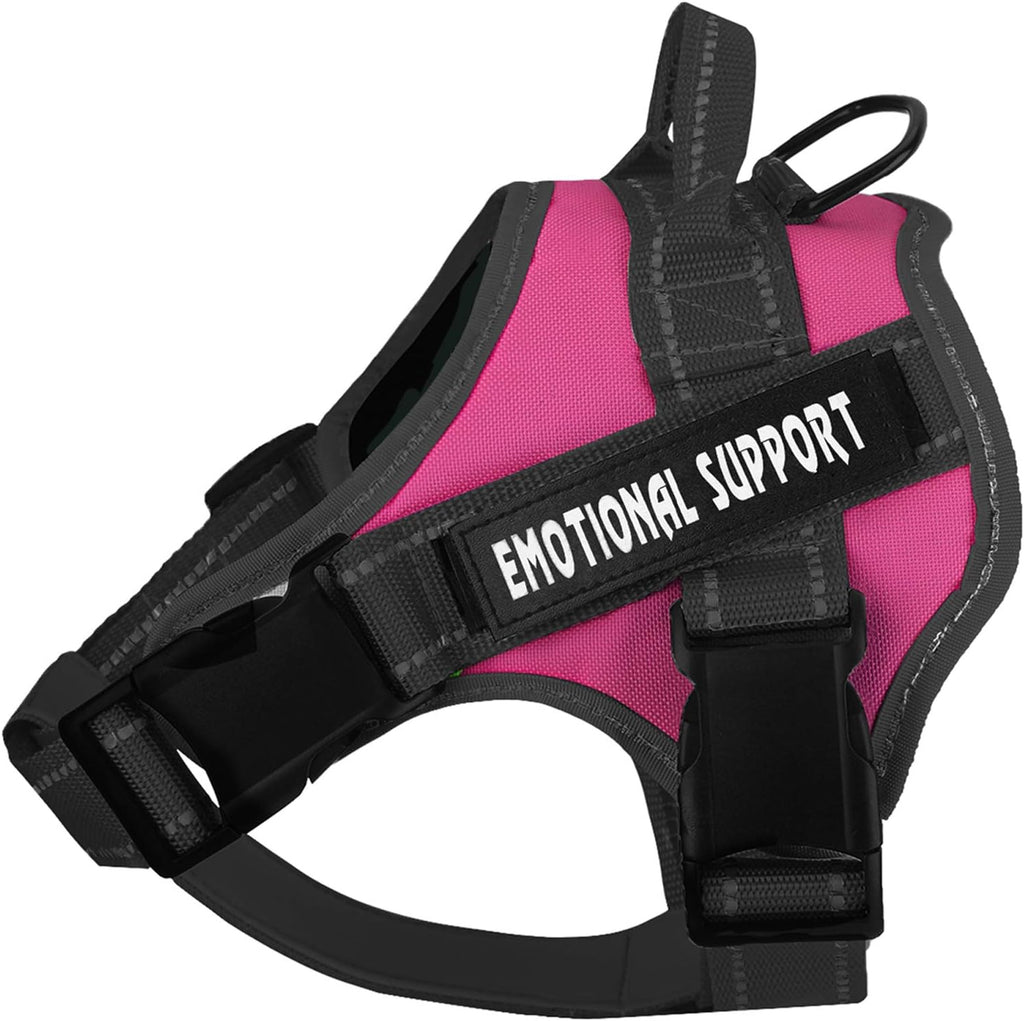 voopet Service Dog Harness, Emotional Support Pet Vest Harness, Reflective Breathable & Adjustable No Pull ESA Harness for Small Medium Large Dogs (with 4 PCS Removeable Tags),XX Small (Pack of 1) - Image 15