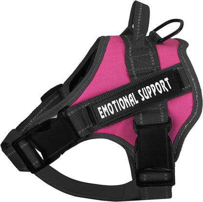 voopet Service Dog Harness, Emotional Support Pet Vest Harness, Reflective Breathable & Adjustable No Pull ESA Harness for Small Medium Large Dogs (with 4 PCS Removeable Tags),XX Small (Pack of 1) - Image 15