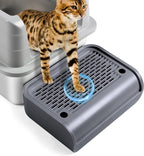 Cat Litter Box Step, Cat Litter Ramp Mat with Filter Function for Self-Cleaning Litter Box, Easy to Clean, Cats Pedal Step Stool Ideal for Kitten & Elderly Cats (Light Grey) - Image 13