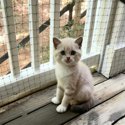 Junflying cat netting balcony safety screen front view