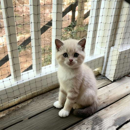 Junflying cat netting balcony safety screen front view