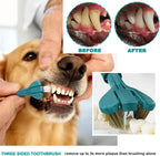 Ergonomic non-slip finger dog toothbrush set