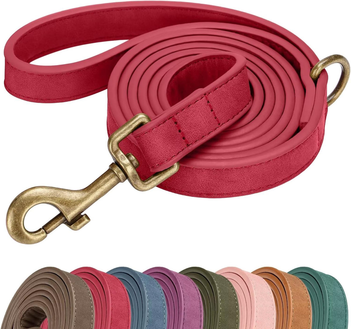 Didog Stylish PU Leather Dog Leash for Small Dogs, Easy to Clean 5ft Small Dog Leash with Metal Tangle-Free Clip, Fashionable and Elegant for Walking, Running and Training,Light Brown, S - Image 14