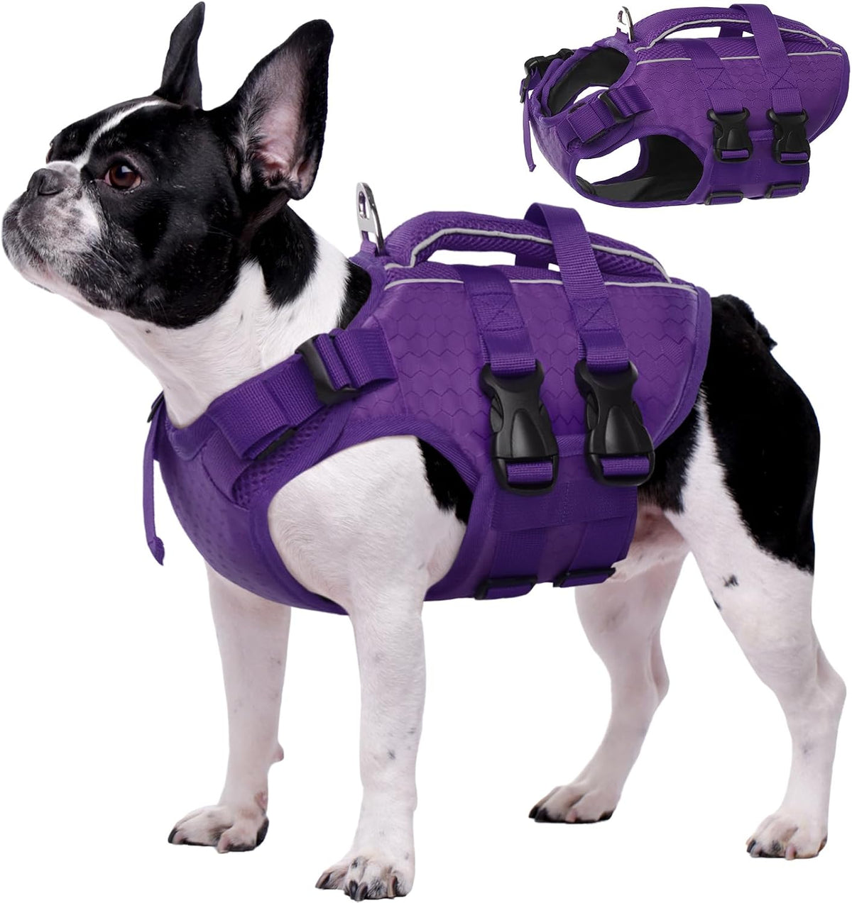 Kuoser Dog Life Jacket High Flotation, Reflective Dogs Life Vest for Swimming Boating, Adjustable Small Medium Large Dog lifejacket, Lightweight Dogs Life Preserver Rescue Handle Spring Summer Pool - Image 15