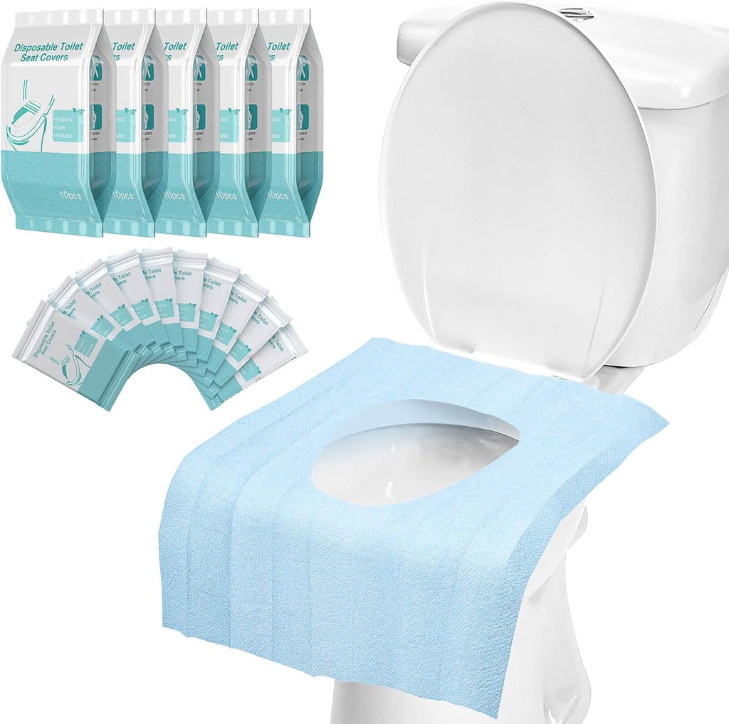 Mckanti disposable toilet seat covers fifty pack front view packaging