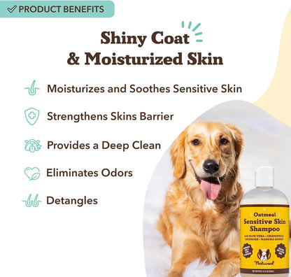 Hypoallergenic dog shampoo and conditioner for itchy skin relief