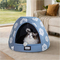 BALANCE 2-in-1 blue cat bed cave front view