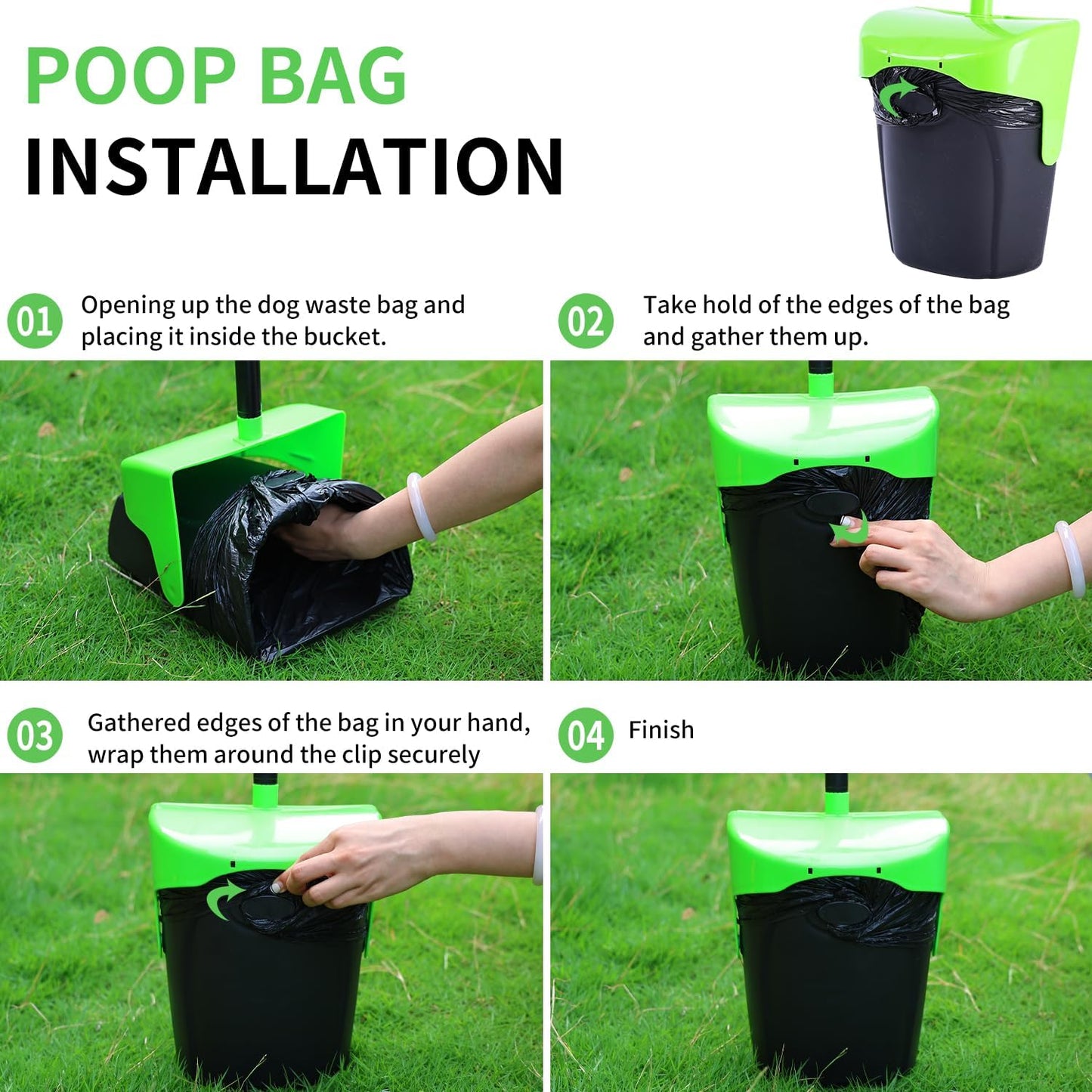 Ienjoyed premium imported dog pooper scooper setup with one hundred sixty waste bags