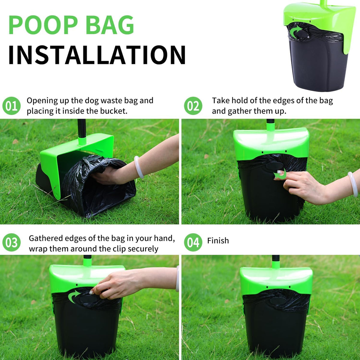 Ienjoyed premium imported dog pooper scooper setup with one hundred sixty waste bags