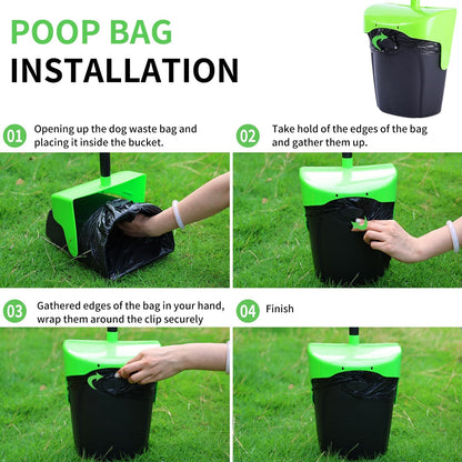 Ienjoyed premium imported dog pooper scooper setup with one hundred sixty waste bags