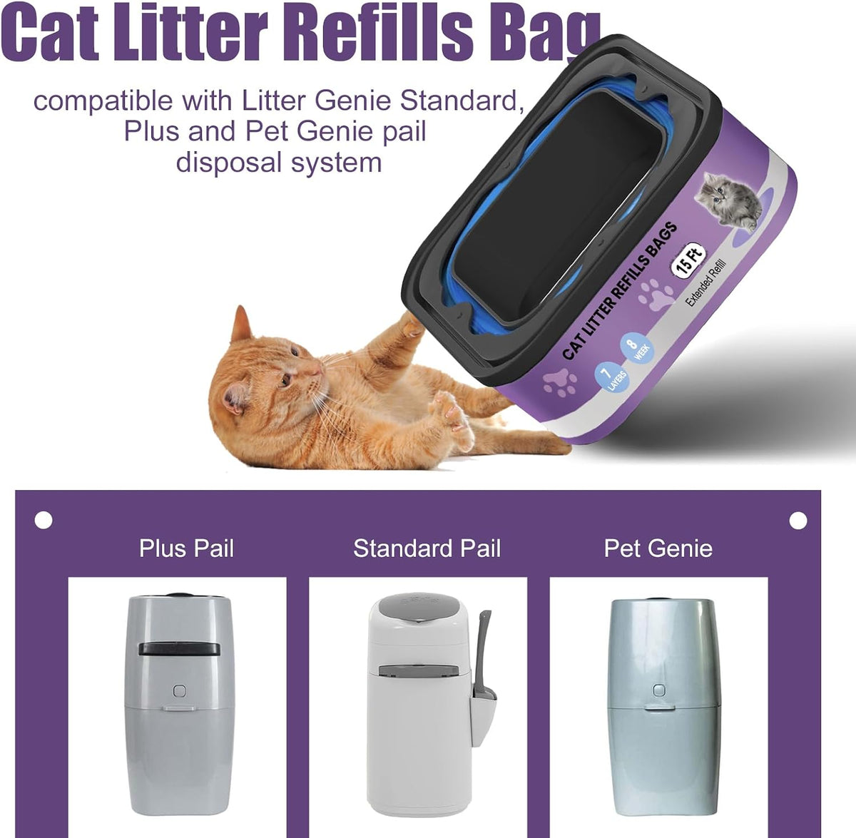 Astrallgn odor control litter cartridge compatible with standard and plus pails