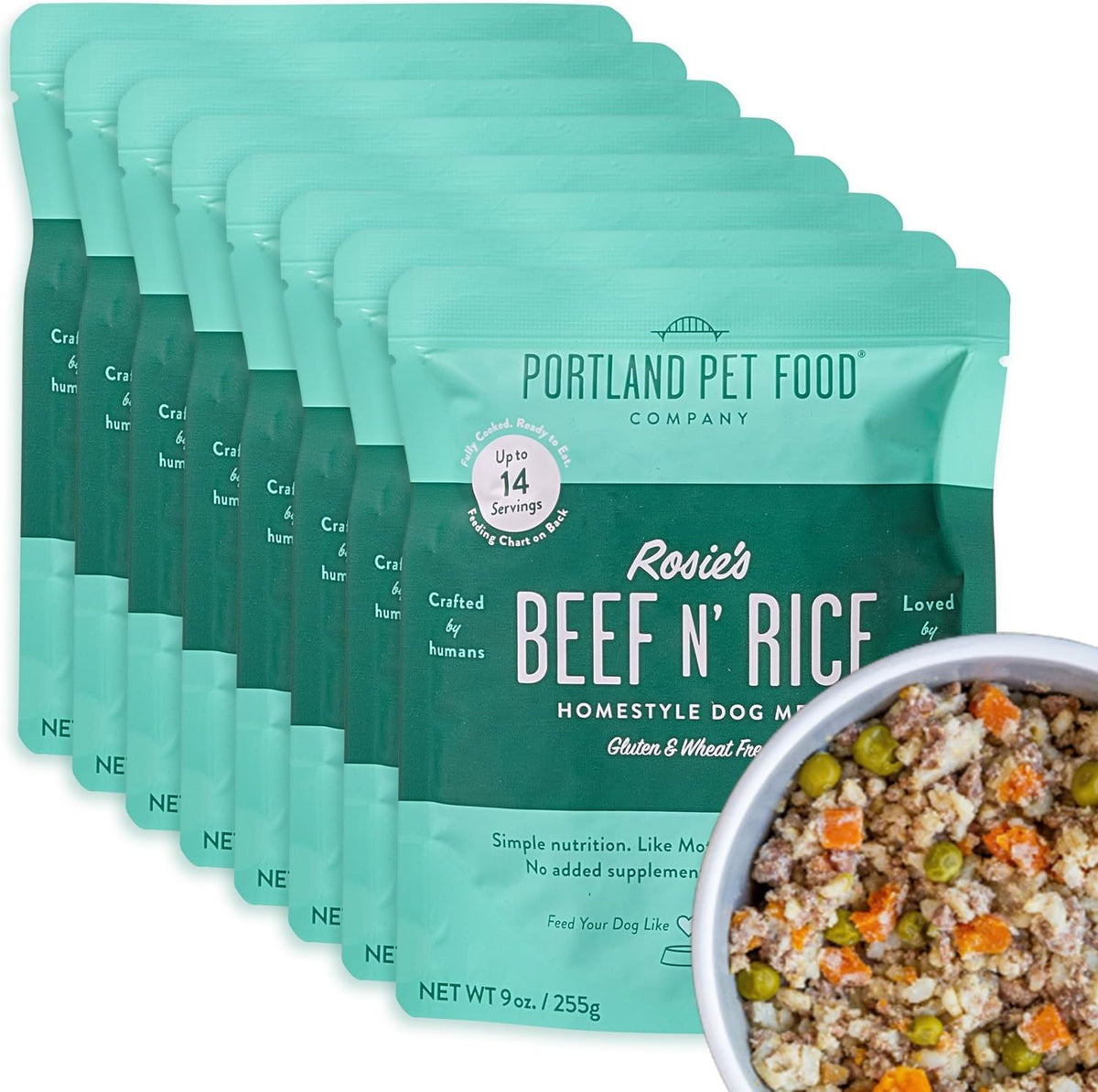 Portland Pet Food Company Fresh Dog Food Pouches - Human-Grade Topper Mix-Ins & Wet Pet Meals - Small & Large Breed Puppy & Senior Dogs - Gluten-Free Limited Ingredient Meal Toppers - 5 Pack Variety - Image 11