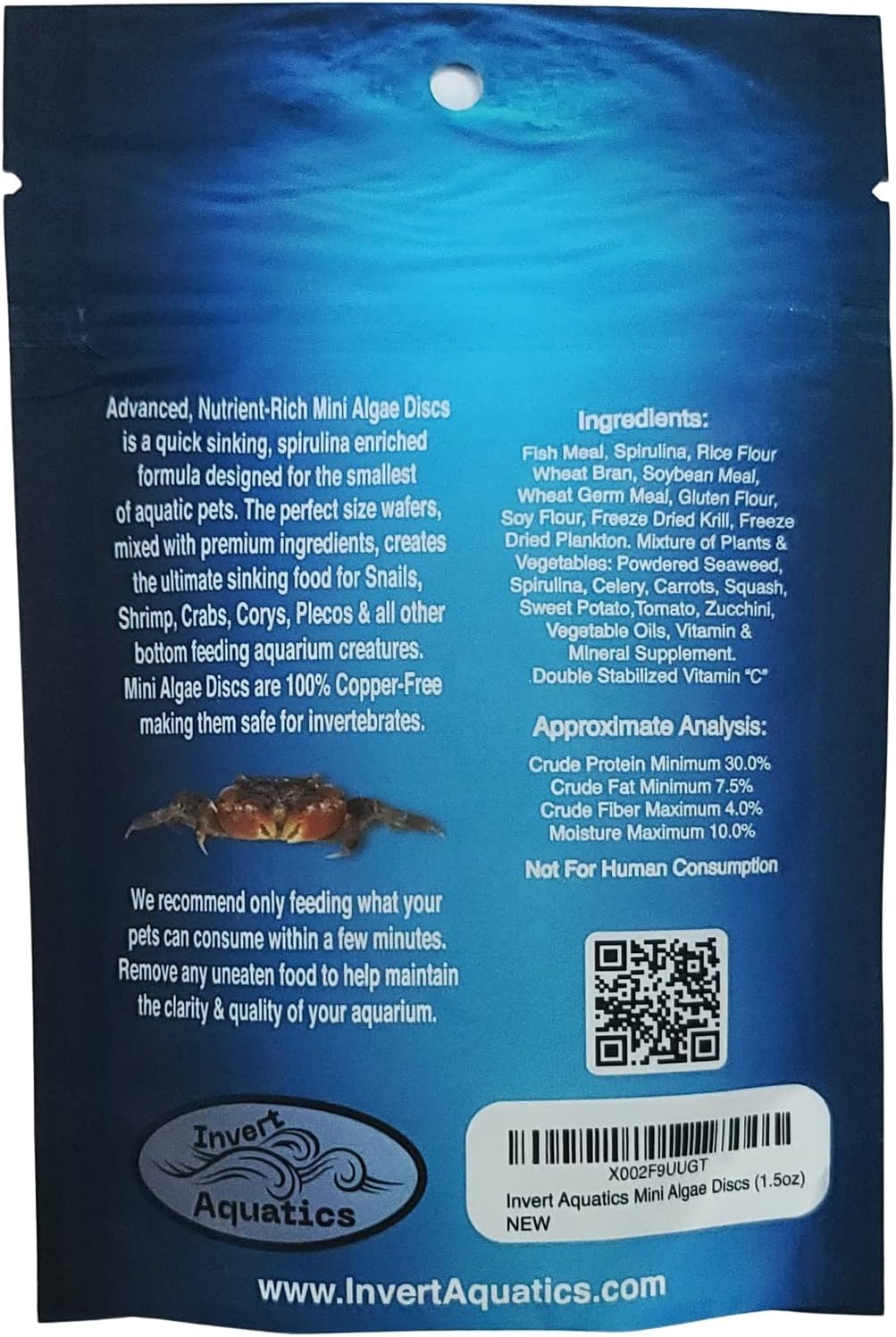 Invert Aquatics Mini Algae Discs front view packaging