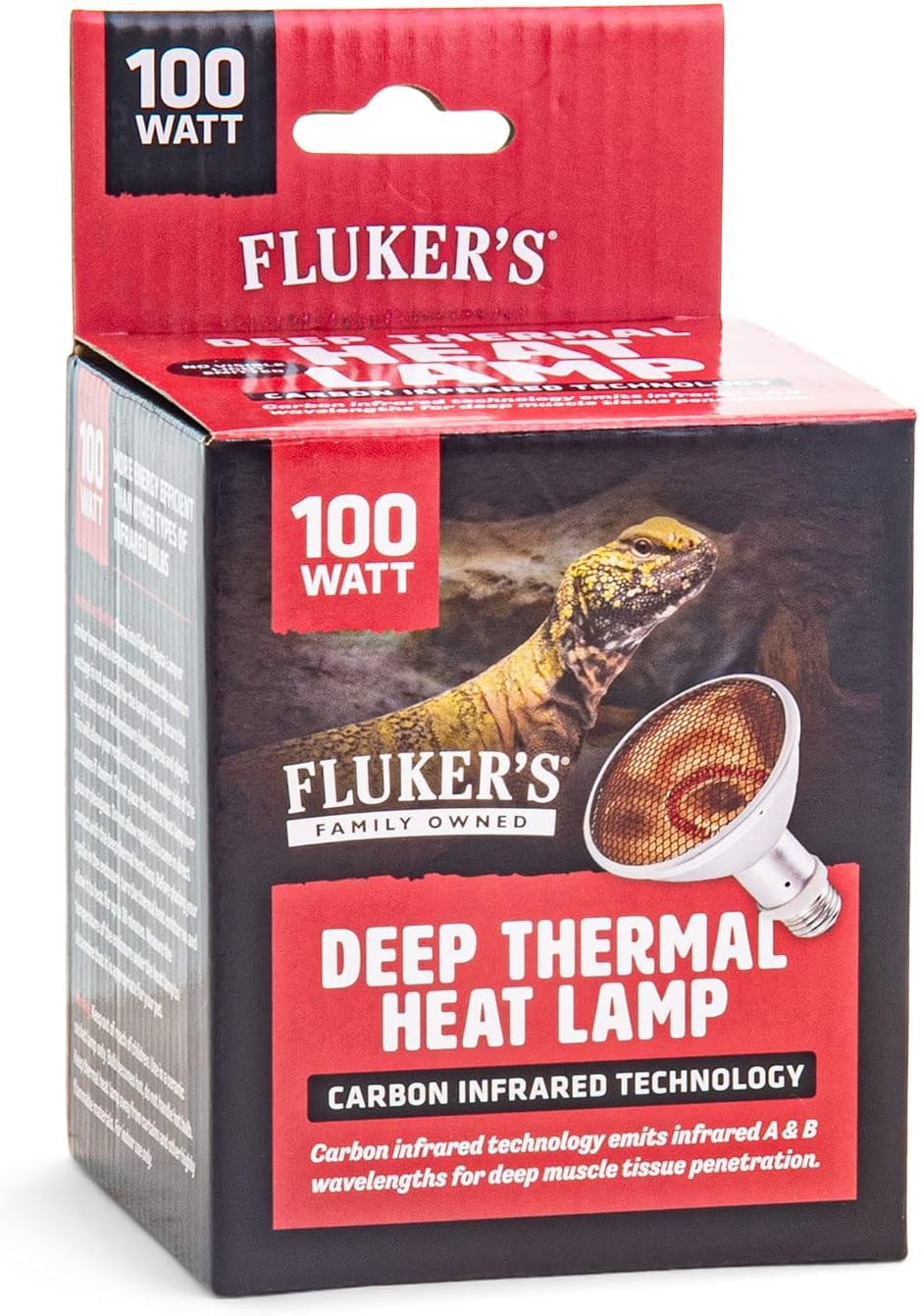 Fluker's deep thermal lamp installed in reptile enclosure