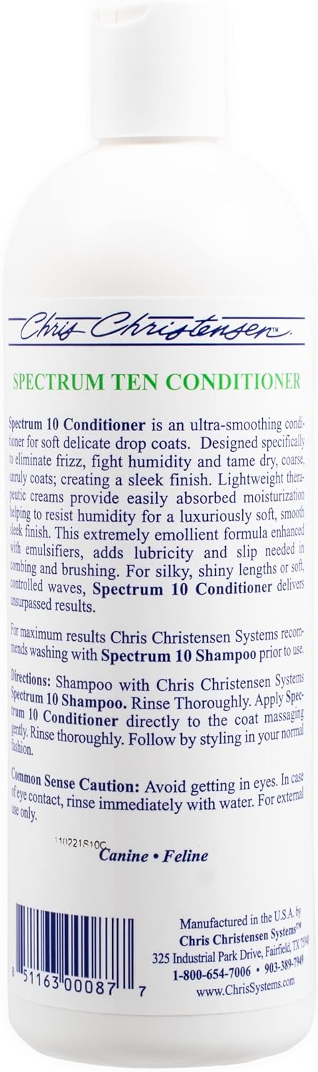 Chris Christensen soft coat smoothing conditioner 473 millilitres bottle for drop coats
