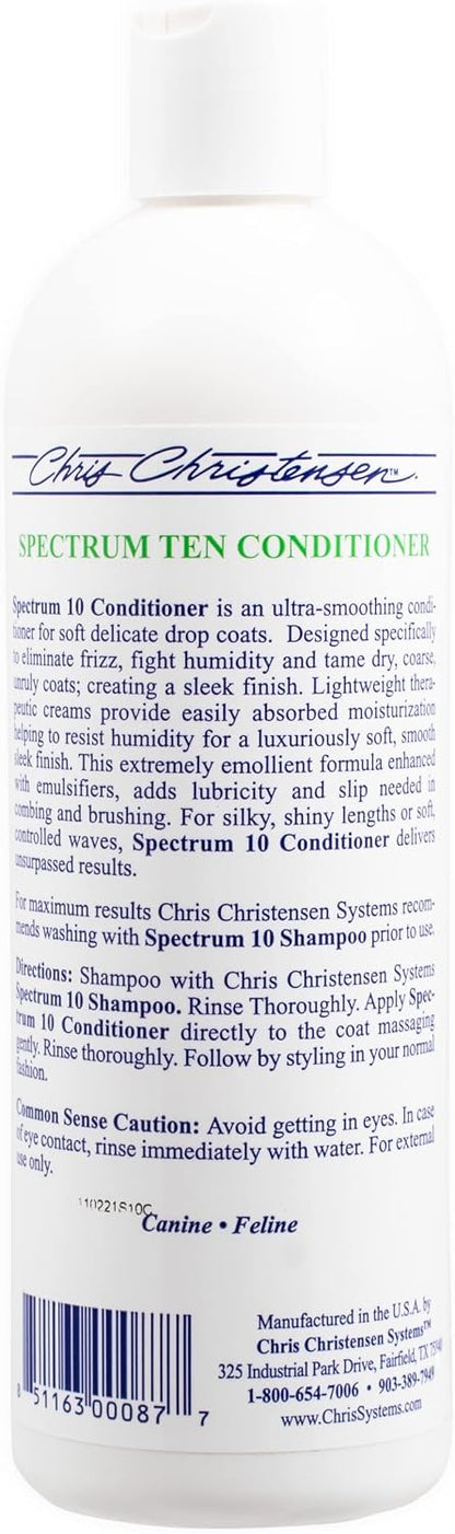 Chris Christensen soft coat smoothing conditioner 473 millilitres bottle for drop coats