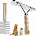 Tsxurepaw Undercoat Rake for Dogs front view professional pet deshedding tool set