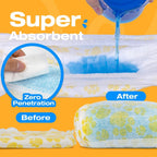 Absorbent core close up of disposable puppy diapers female