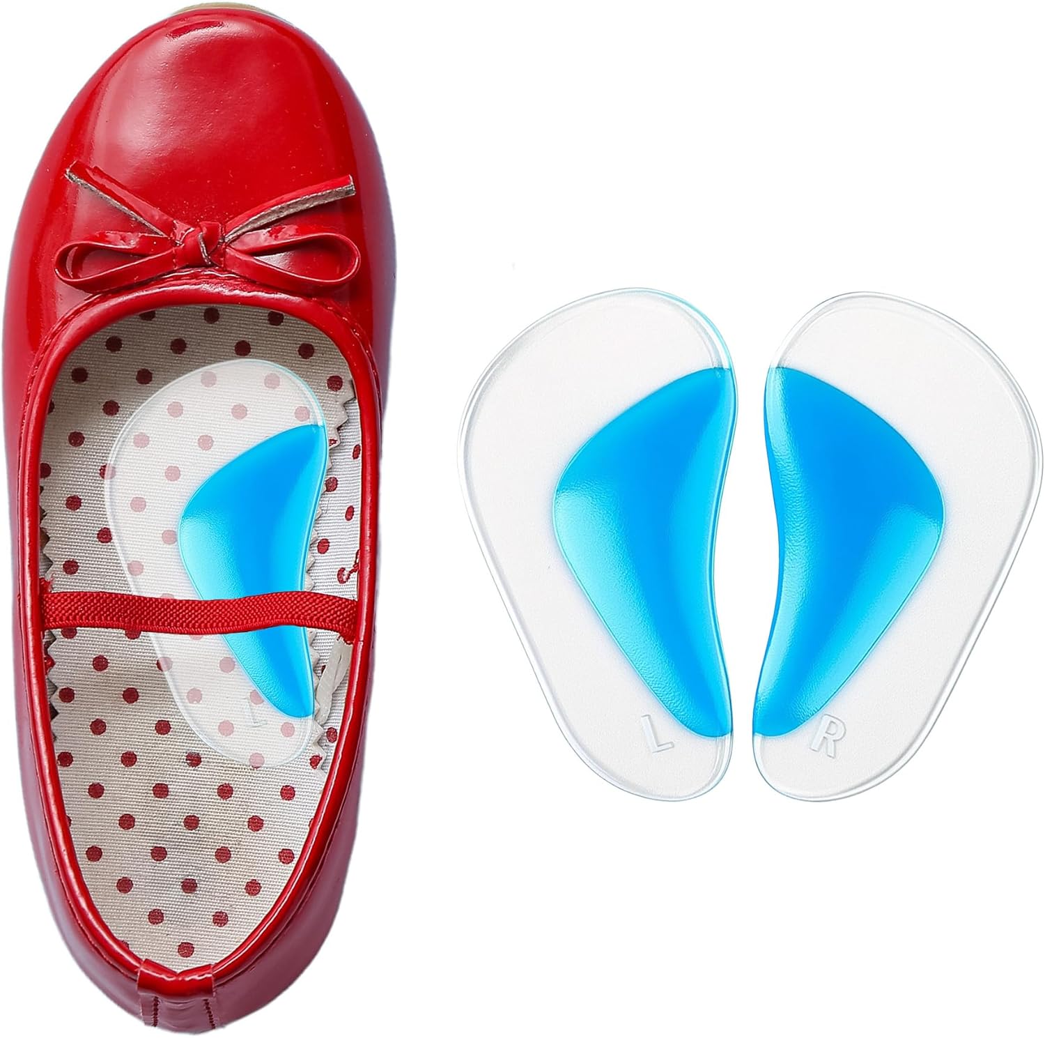 EpiLynx Kids Arch Support Inserts front view for children flat foot correction.