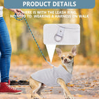 Back view of the blue and gray fleece pet sweaters illustrating the high belly cut design.