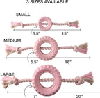 Durable natural rubber tire pet toy for interactive dog play