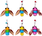 Ten pack premium cat toy refills with clips and bells accessory set